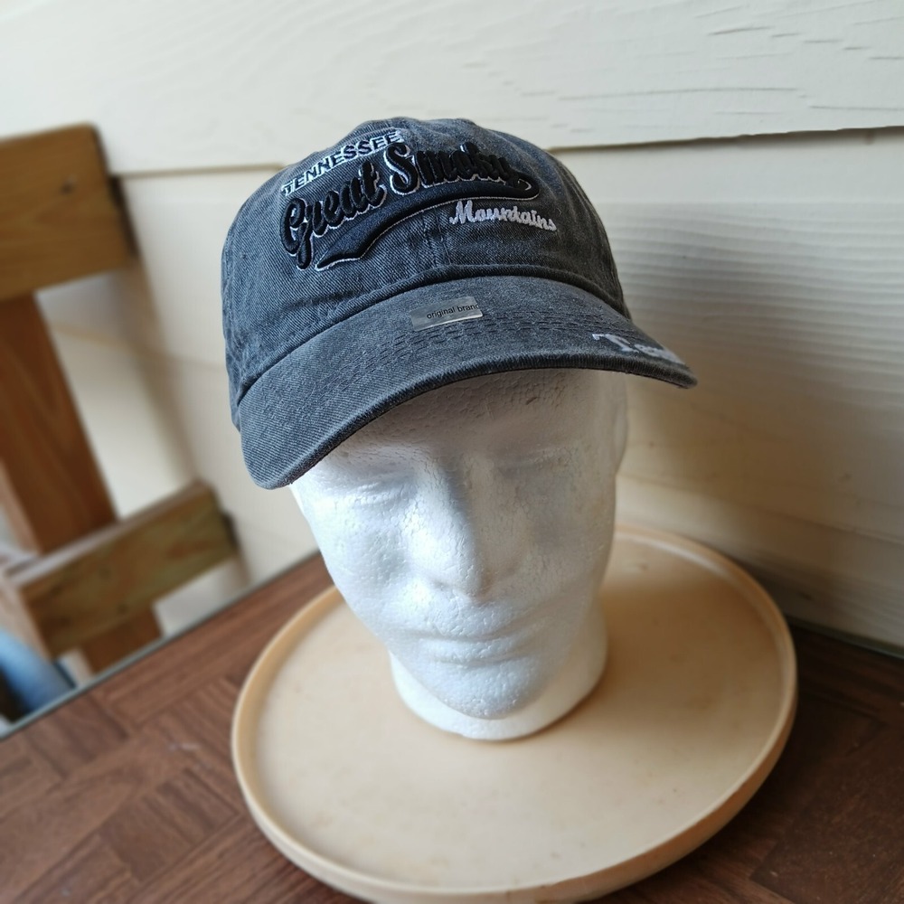 Tennessee Great Smoky Mountains Cap Mens Black Baseball Strapback Hat - Picture 11 of 11